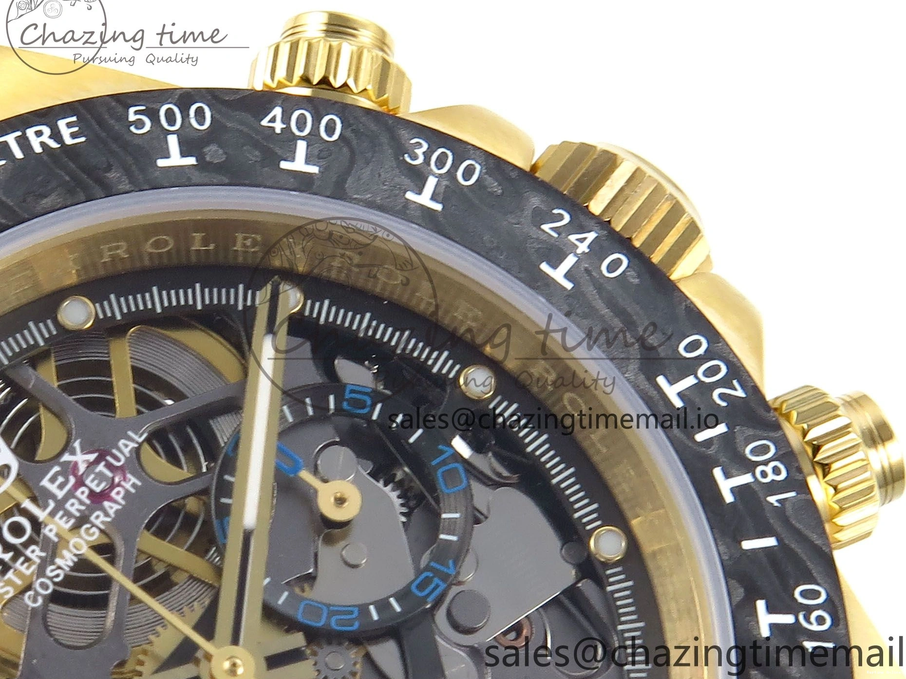 0409 Daytona Artisans Skeleton YG ADGF Best Edition Skeleton Dial on YG Oyster Bracelet SA FlexibleFit 754